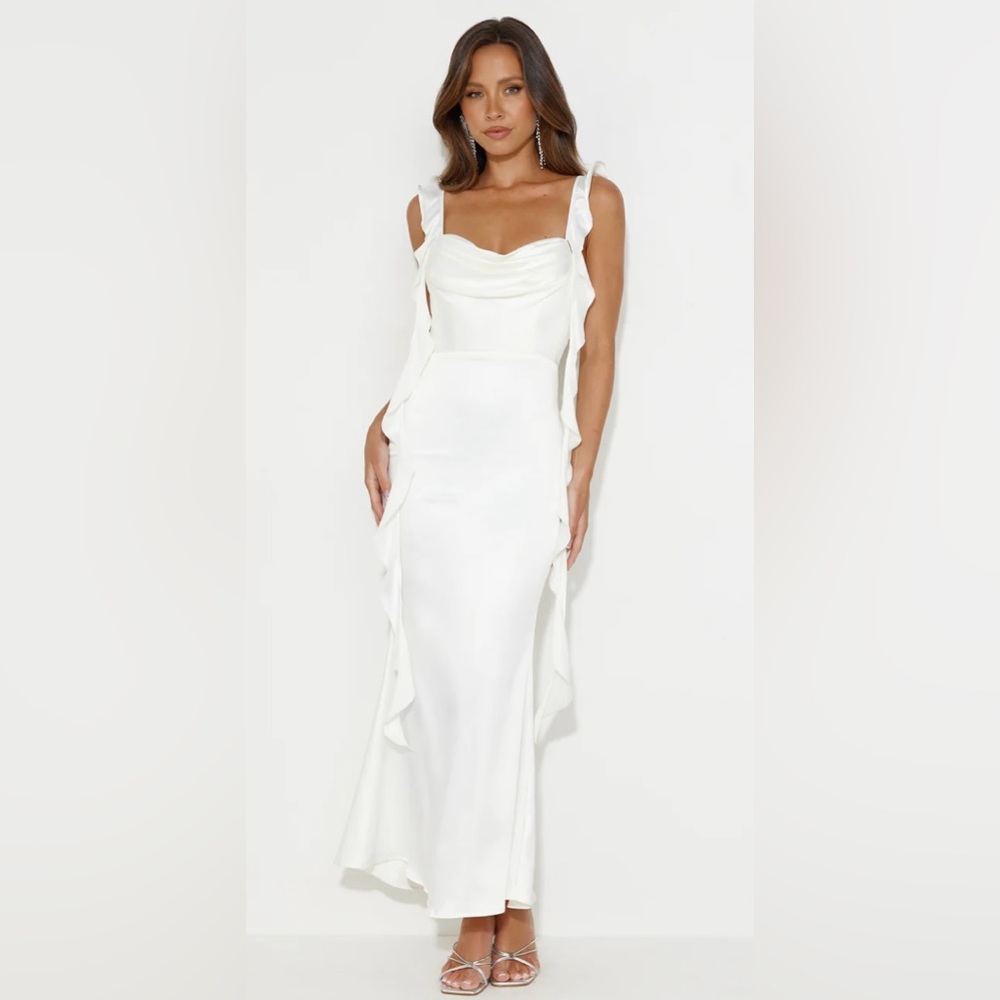 Hello Molly Romance High Satin Maxi Dress